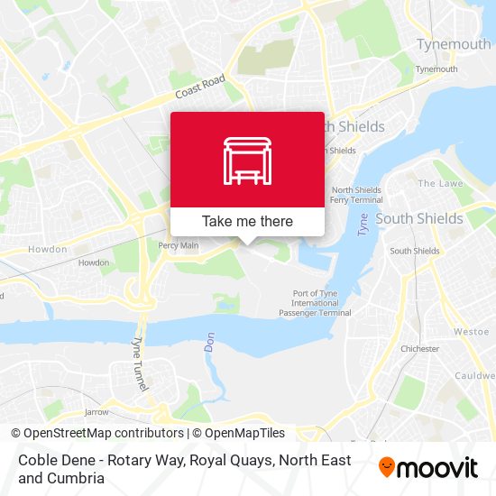 Coble Dene - Rotary Way, Royal Quays map