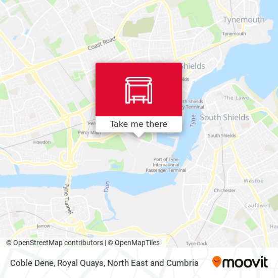 Coble Dene, Royal Quays map