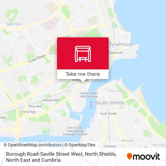 Borough Road-Saville Street West, North Shields map