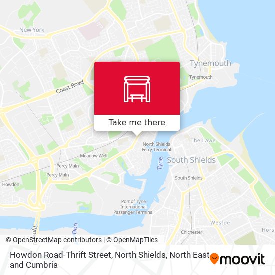 Howdon Road-Thrift Street, North Shields map
