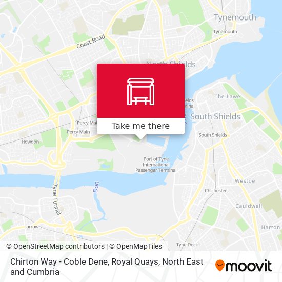 Chirton Way - Coble Dene, Royal Quays map