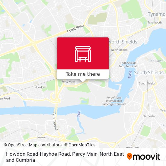 Howdon Road-Hayhoe Road, Percy Main map