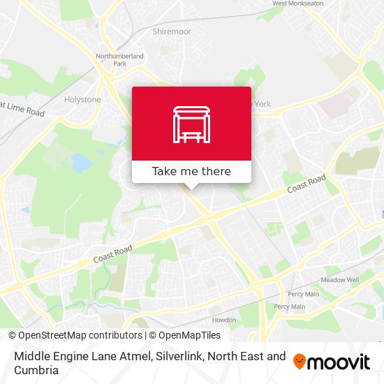 Middle Engine Lane Atmel, Silverlink map