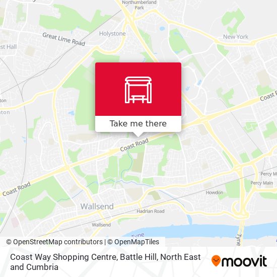 Coast Way Shopping Centre, Battle Hill map