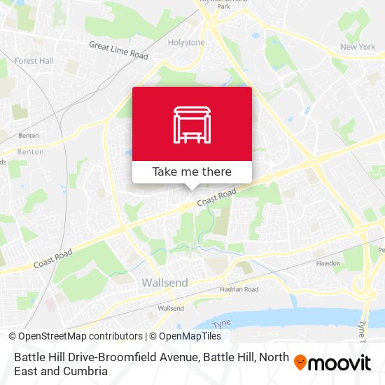 Battle Hill Drive-Broomfield Avenue, Battle Hill map
