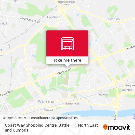 Coast Way Shopping Centre, Battle Hill map