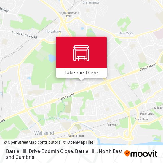 Battle Hill Drive-Bodmin Close, Battle Hill map