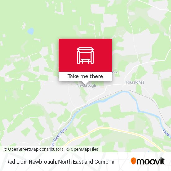 Red Lion, Newbrough map