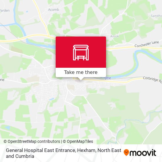 General Hospital East Entrance, Hexham map