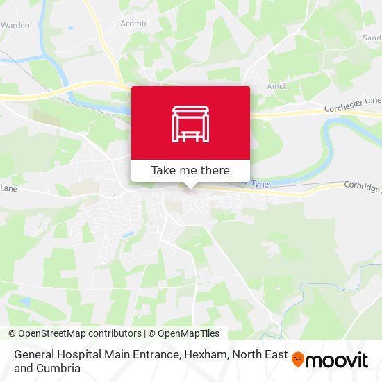 General Hospital Main Entrance, Hexham map