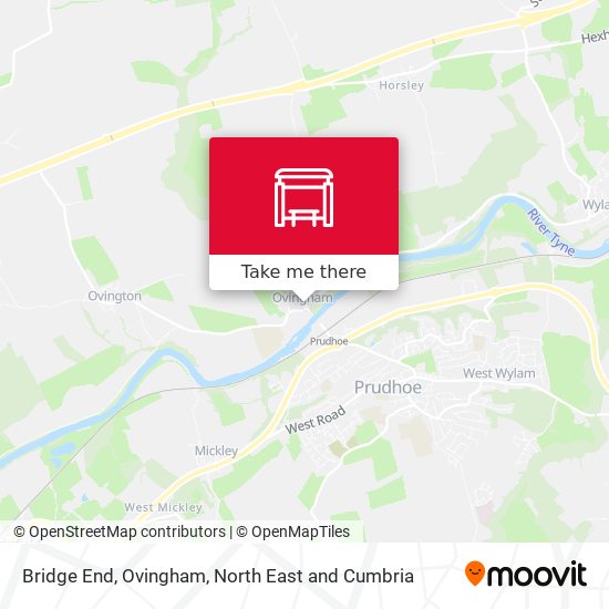 Bridge End, Ovingham map