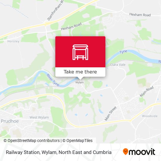 Railway Station, Wylam map