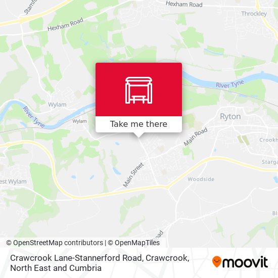 Crawcrook Lane-Stannerford Road, Crawcrook map