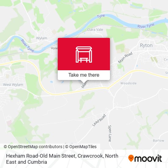 Hexham Road-Old Main Street, Crawcrook map