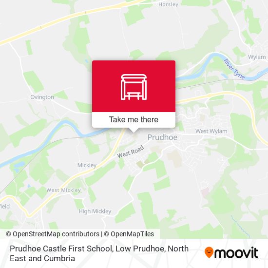 Prudhoe Castle First School, Low Prudhoe map