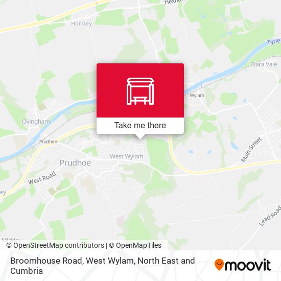 Broomhouse Road, West Wylam map