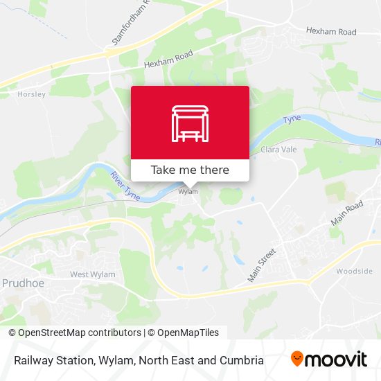 Railway Station, Wylam map