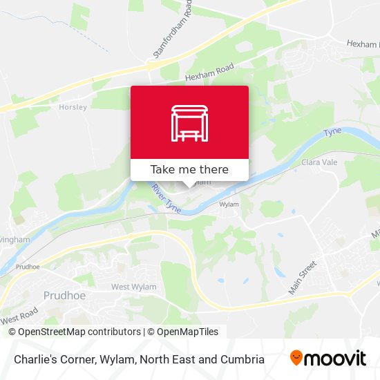 Charlie's Corner, Wylam map