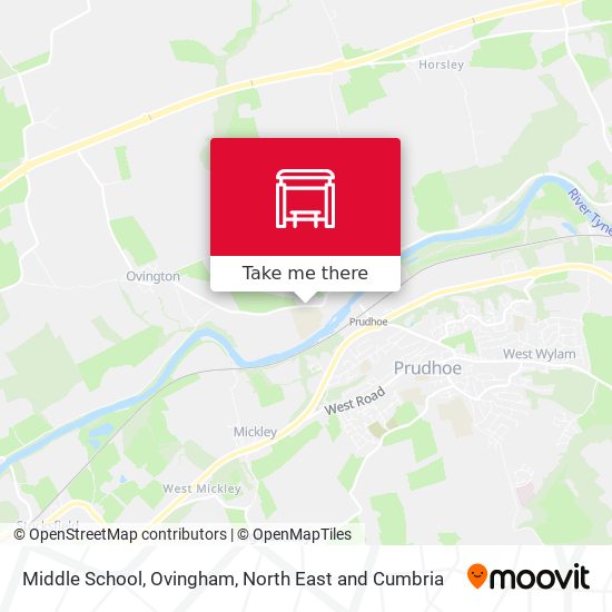 Middle School, Ovingham map