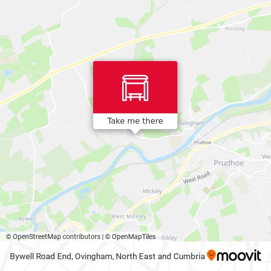 Bywell Road End, Ovingham map