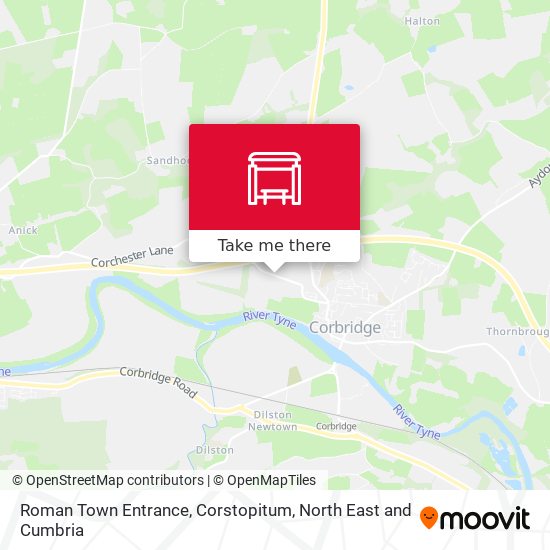 Roman Town Entrance, Corstopitum map