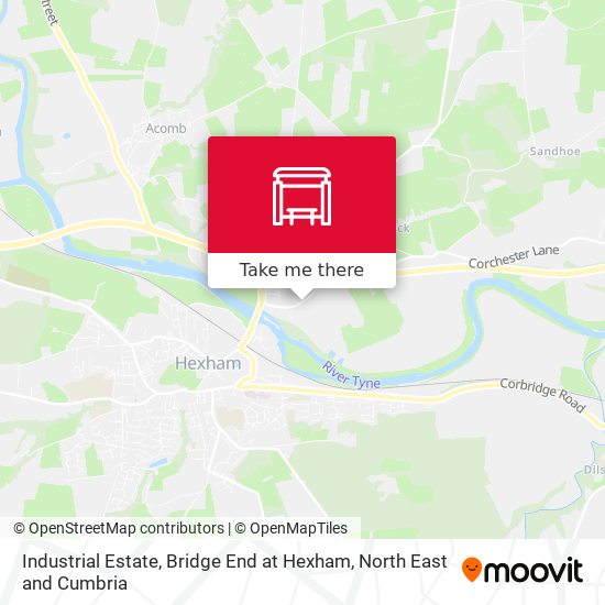Industrial Estate, Bridge End at Hexham map