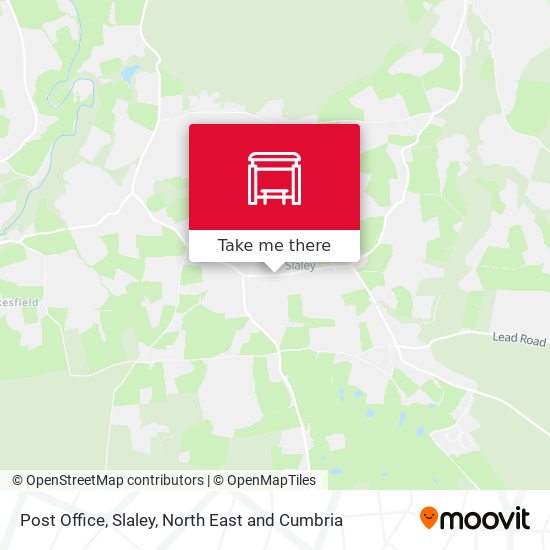 Post Office, Slaley map