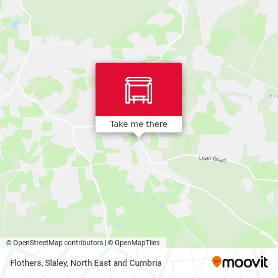 Flothers, Slaley map