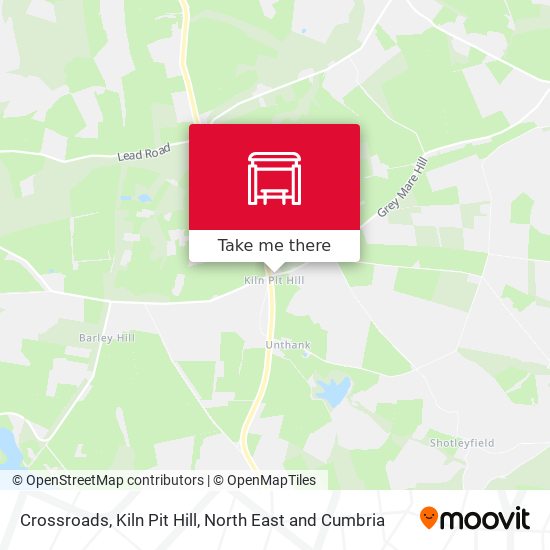 Crossroads, Kiln Pit Hill map