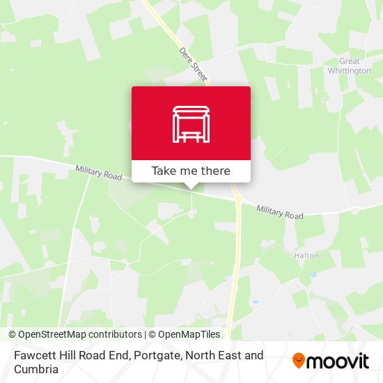 Fawcett Hill Road End, Portgate map