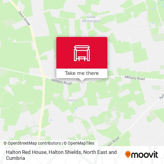 Halton Red House, Halton Shields map