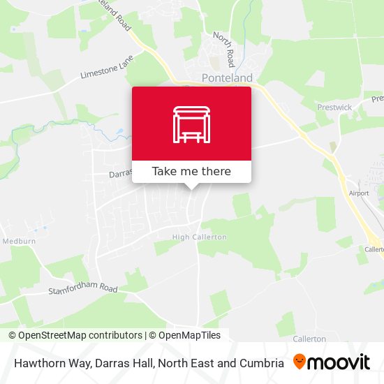 Hawthorn Way, Darras Hall map