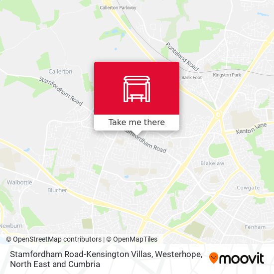 Stamfordham Road-Kensington Villas, Westerhope map