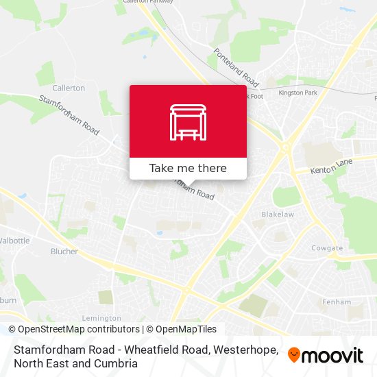 Stamfordham Road - Wheatfield Road, Westerhope map