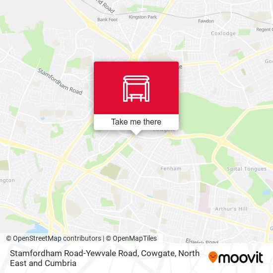 Stamfordham Road-Yewvale Road, Cowgate map