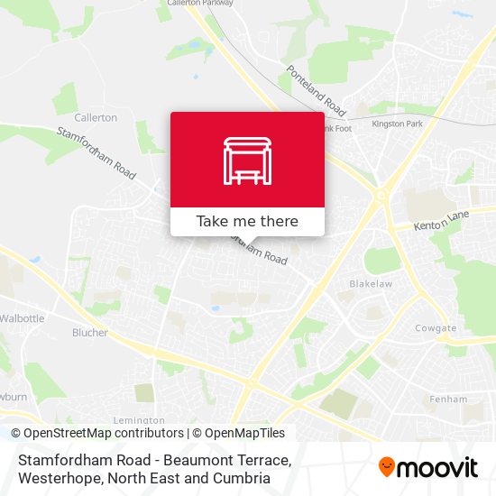 Stamfordham Road - Beaumont Terrace, Westerhope map