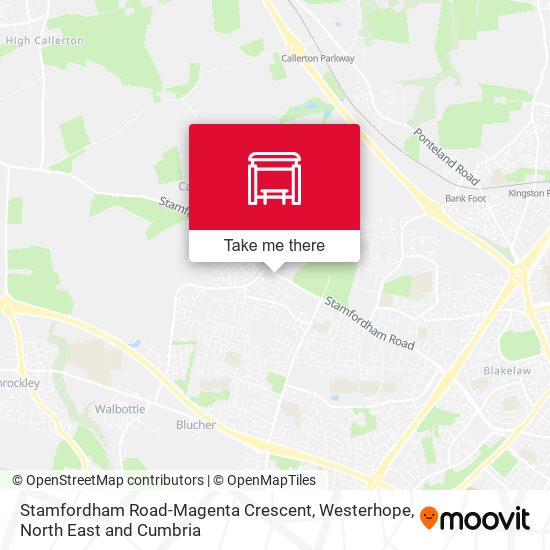 Stamfordham Road-Magenta Crescent, Westerhope map