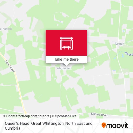 Queen's Head, Great Whittington map