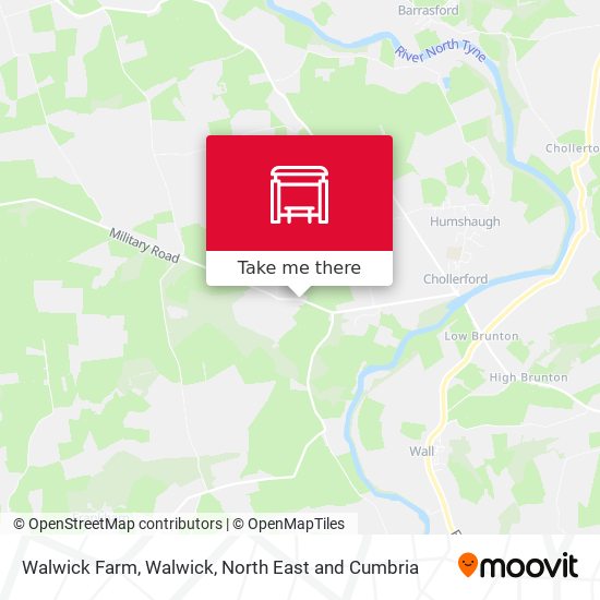 Walwick Farm, Walwick map