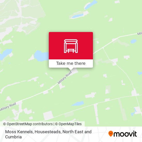 Moss Kennels, Housesteads map