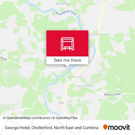 George Hotel, Chollerford map