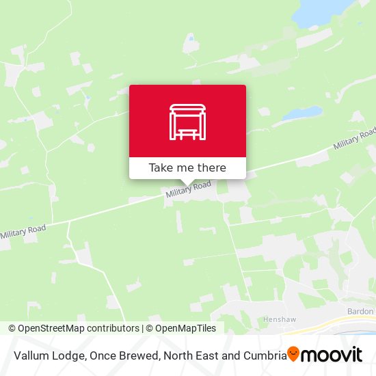 Vallum Lodge, Once Brewed map