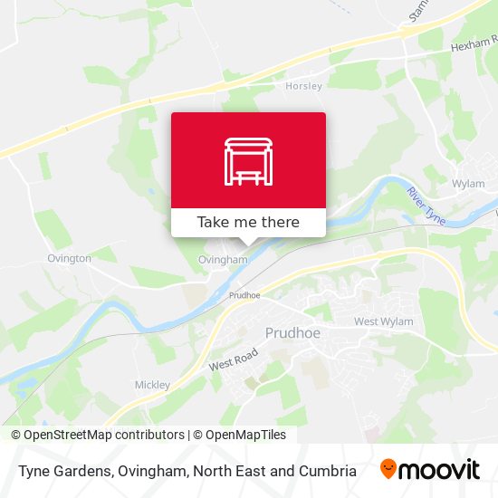 Tyne Gardens, Ovingham map