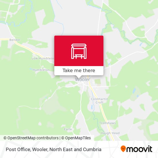 Post Office, Wooler map