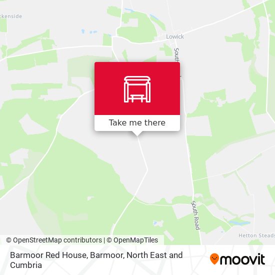 Barmoor Red House, Barmoor map