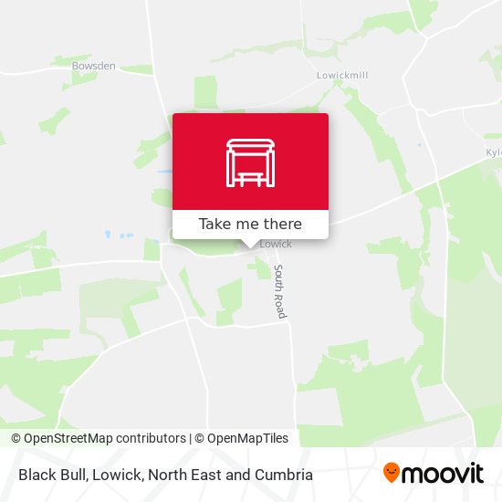 Black Bull, Lowick map