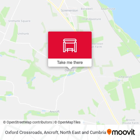 Oxford Crossroads, Ancroft map