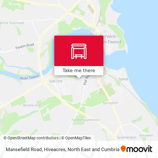 Mansefield Road, Hiveacres map