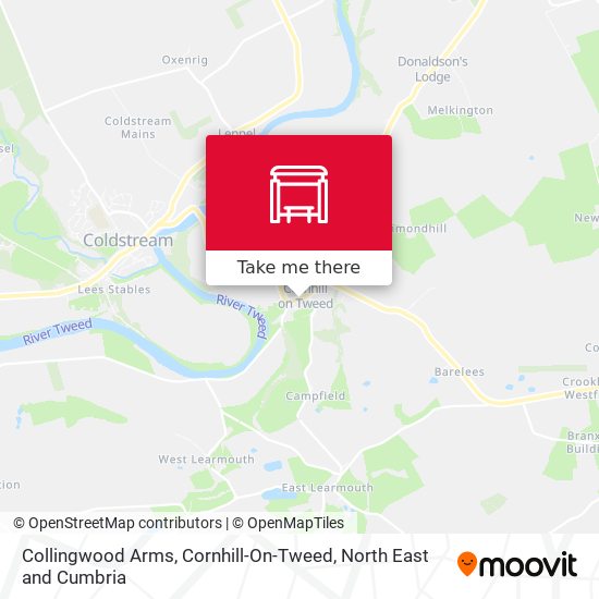 Collingwood Arms, Cornhill-On-Tweed map