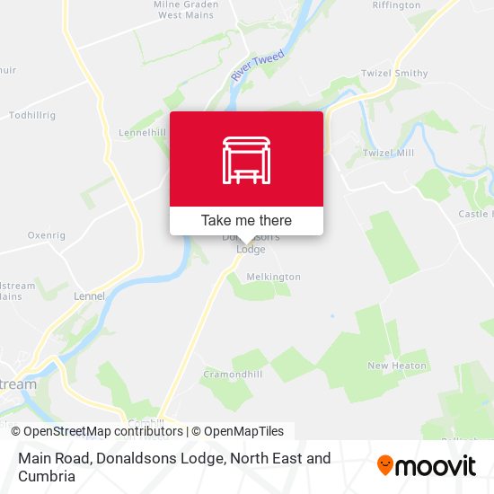 Main Road, Donaldsons Lodge map